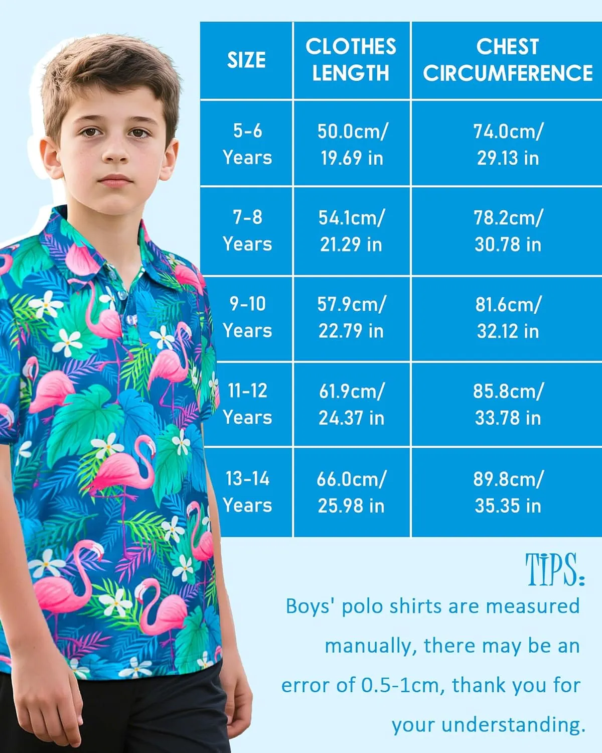 Boys Short Sleeve Polo Shirt Kid Youth Active Golf Shirts Collared School Uniform Shirts Hawaiian Tops Size 5-14