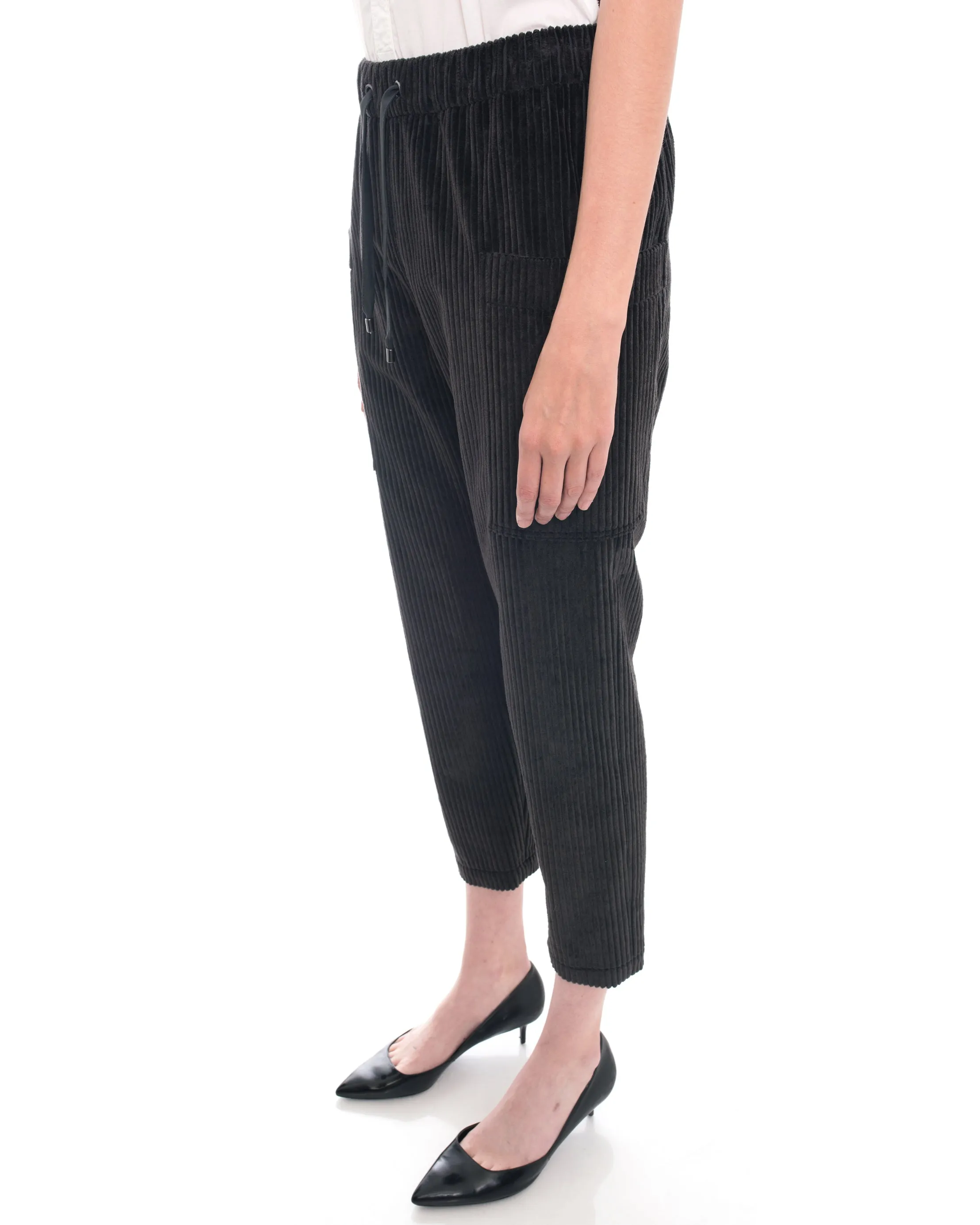 Brunello Cucinelli Brown Corduroy Elastic Waist Pants - 6