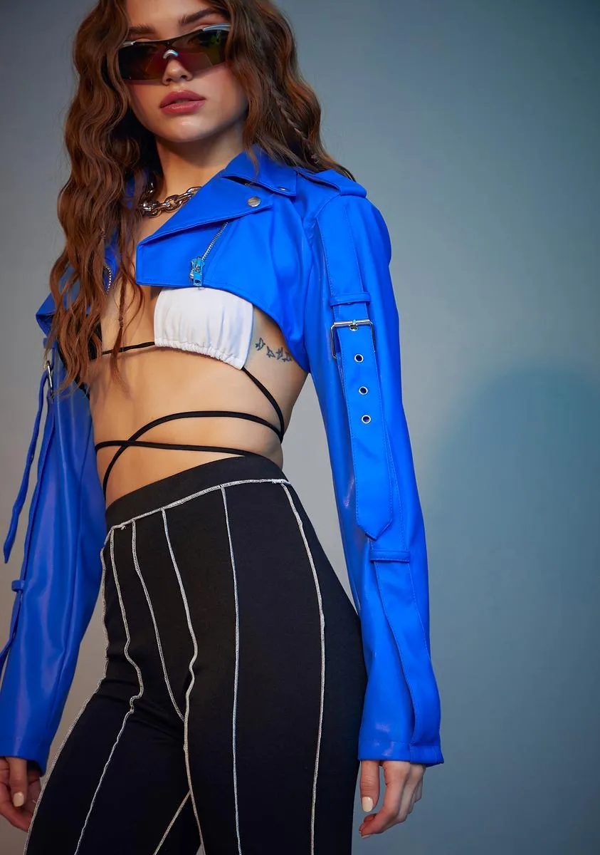 Cobalt Hit The Lights Shrug Moto Jacket