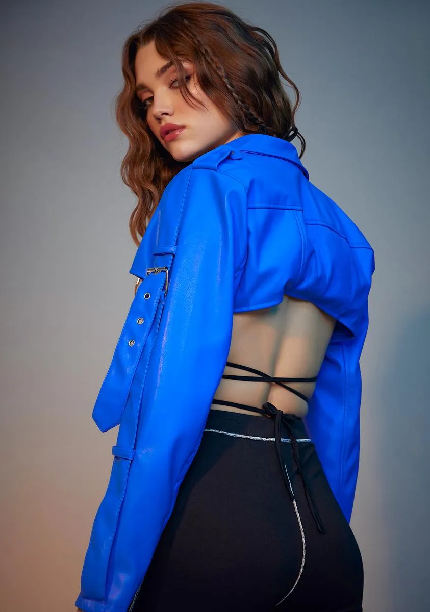 Cobalt Hit The Lights Shrug Moto Jacket