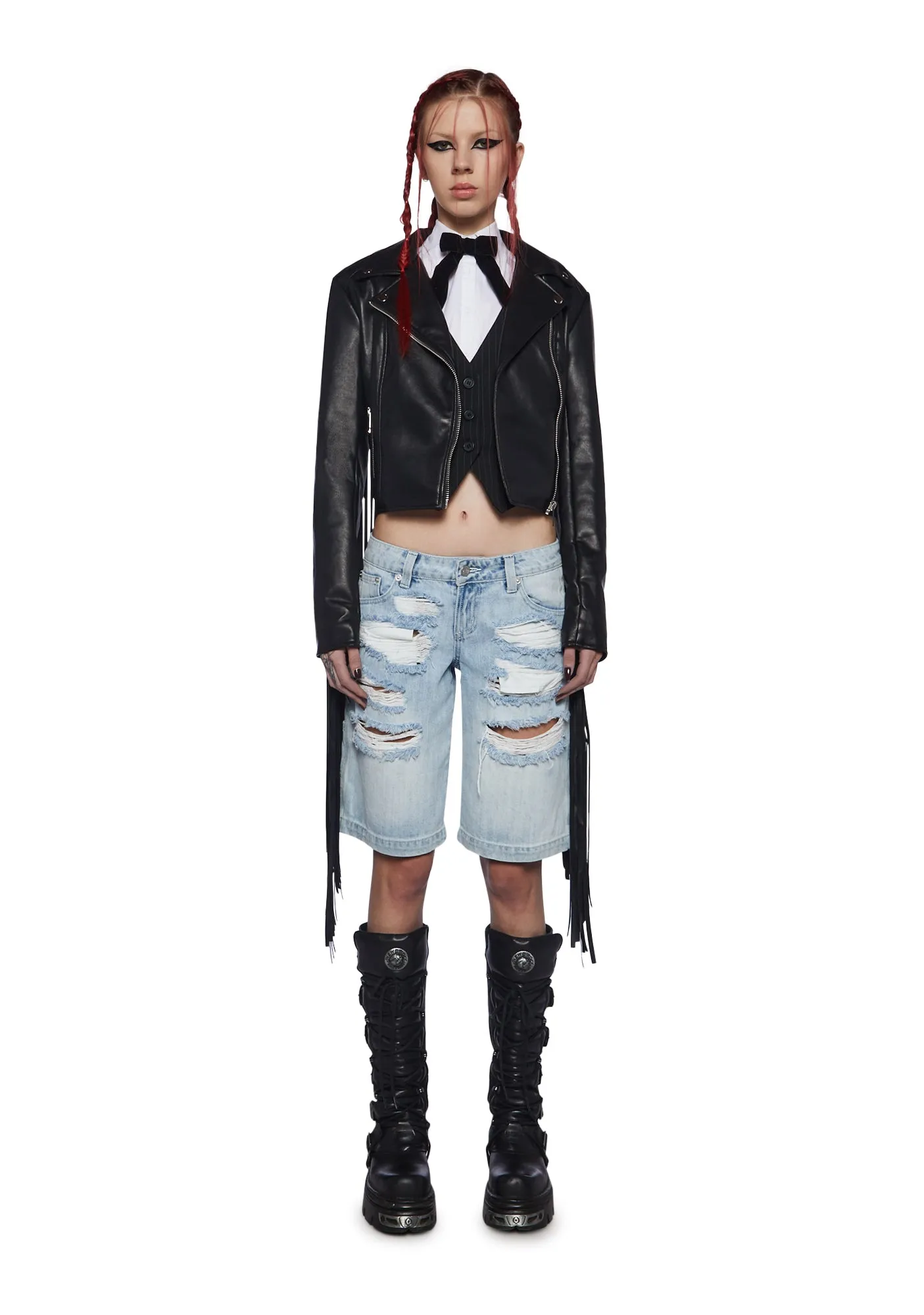 Hateful Ace Fringe Moto Jacket
