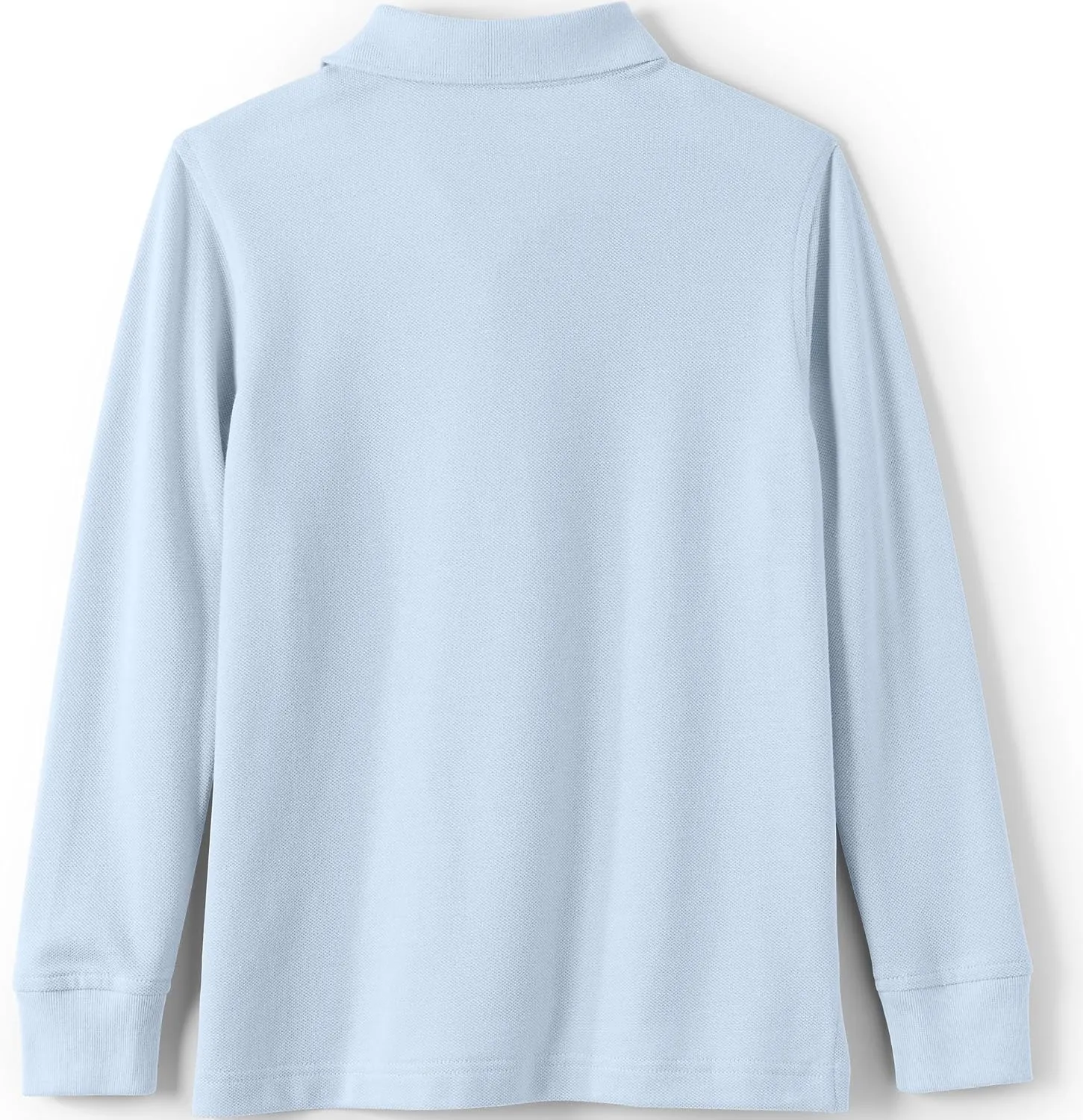Lands' End School Uniform Kids Long Sleeve Mesh Polo Shirt