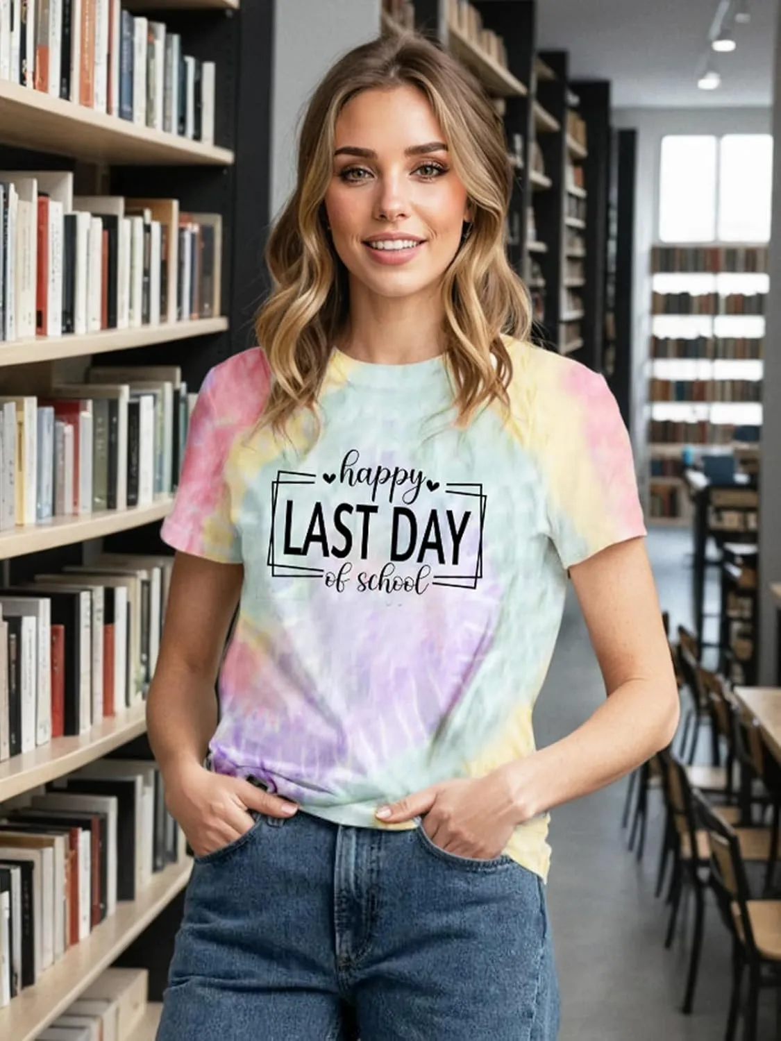 Last Day of School Shirt Women Teacher Shirts Summer Break Graphic T-Shirts Casual Teacher Gifts Tee Tops