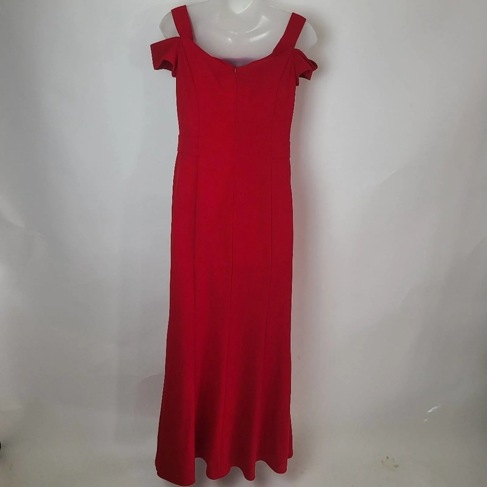 Lauren Ralph Lauren Red Crepe Long Dress - 10