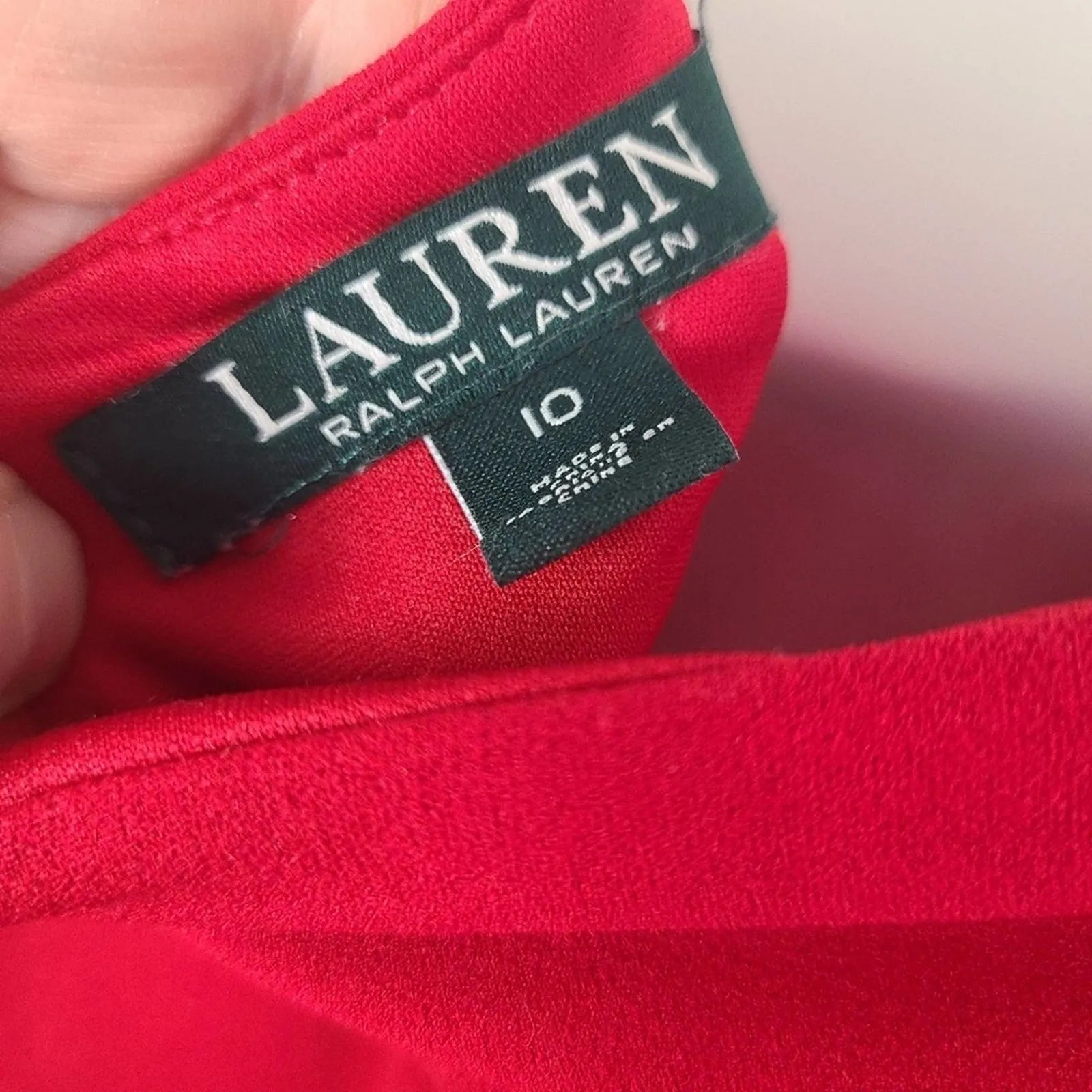 Lauren Ralph Lauren Red Crepe Long Dress - 10