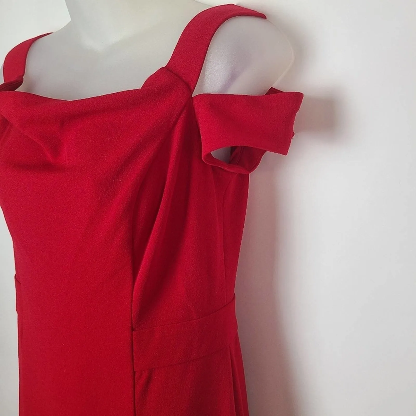 Lauren Ralph Lauren Red Crepe Long Dress - 10