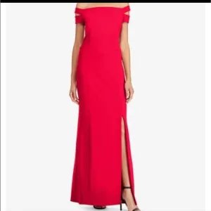 Lauren Ralph Lauren Red Crepe Long Dress - 10