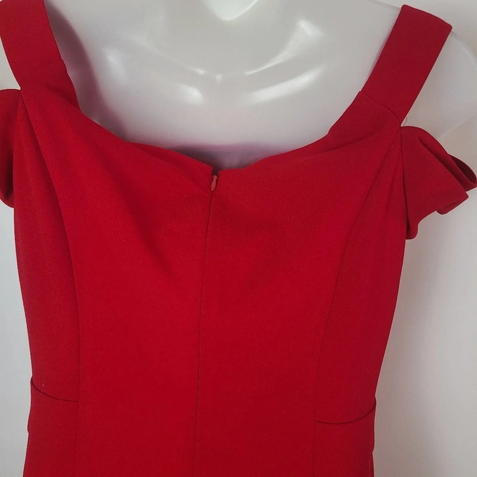Lauren Ralph Lauren Red Crepe Long Dress - 10