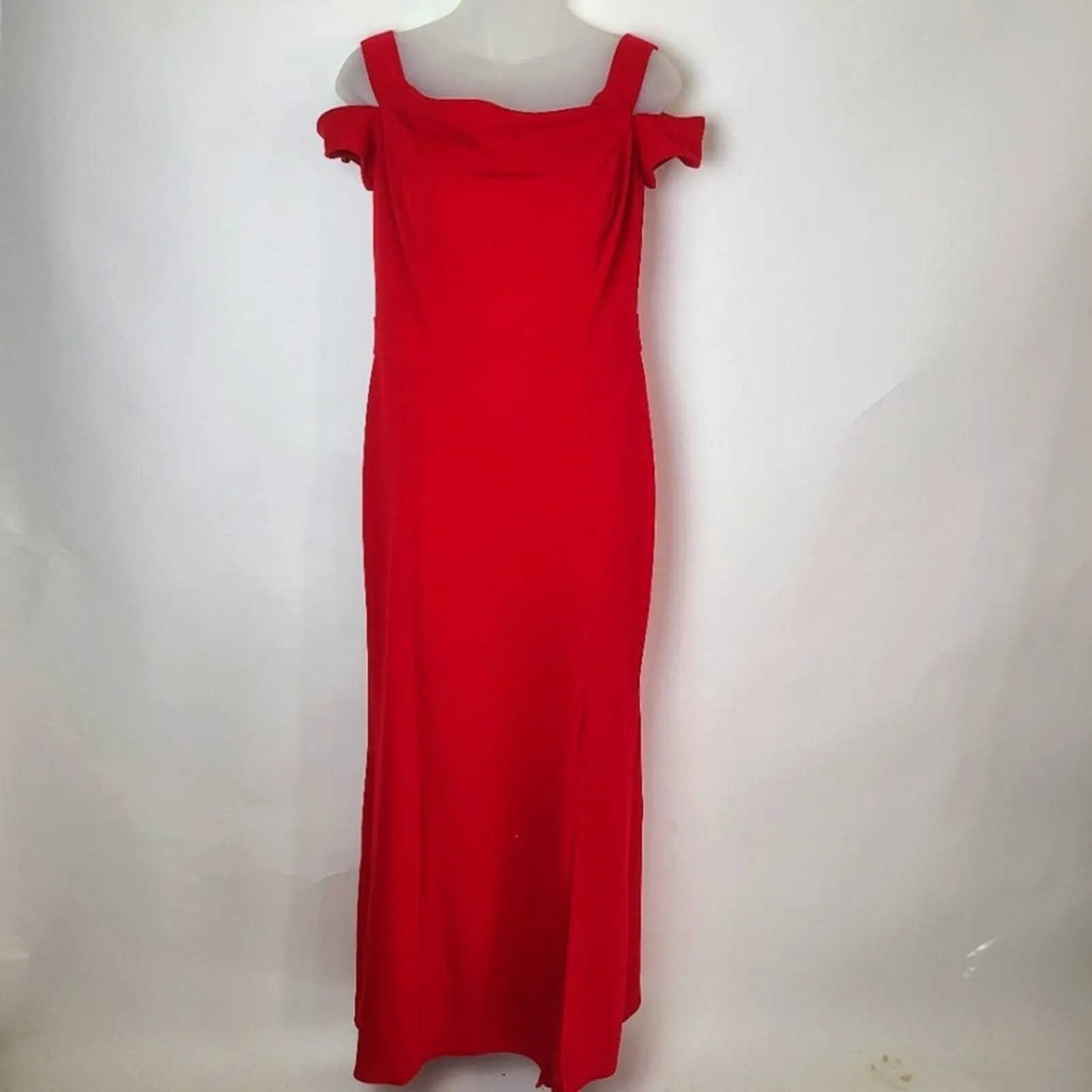 Lauren Ralph Lauren Red Crepe Long Dress - 10