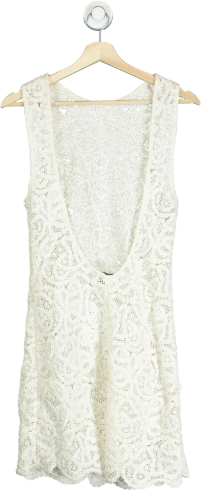 Mandi Breeze White Margot crochet Lace Dress UK S