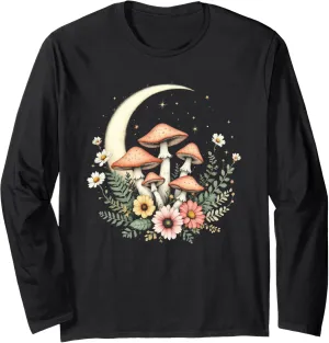 Mushroom Core Aesthetic Fungi Vibes Only Nature Lovers Long Sleeve T-Shirt