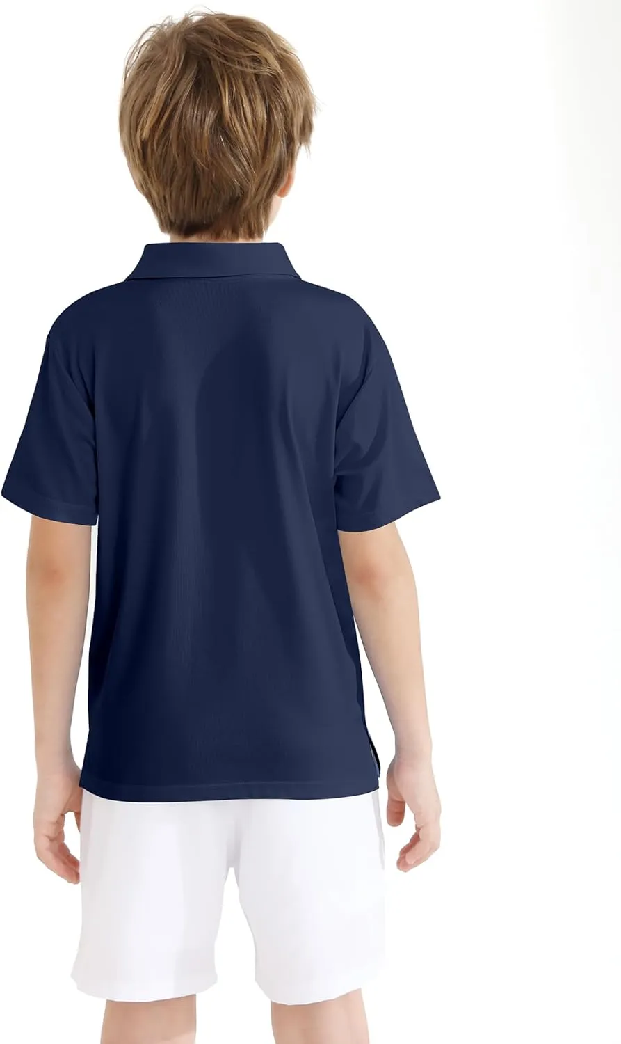 Resinta 3 Pack Boys Dry-Fit Active Athletic Performance Polo Short Sleeve Golf Shirt Cool Quick Dry Training Workout Shirts