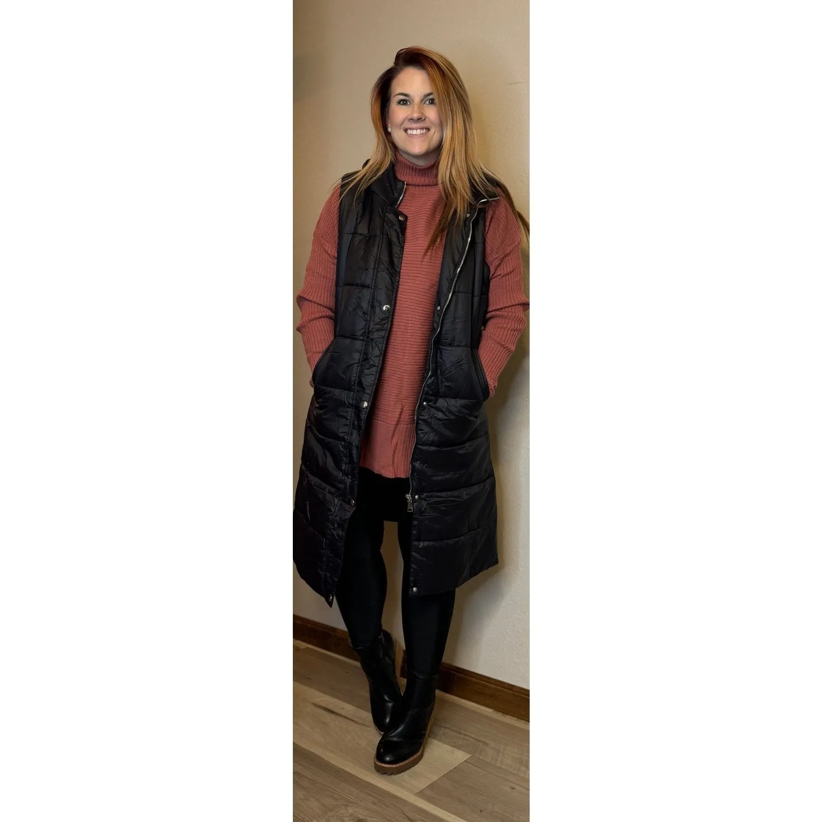 So Me Turtleneck Ribbed Tunic Sweater