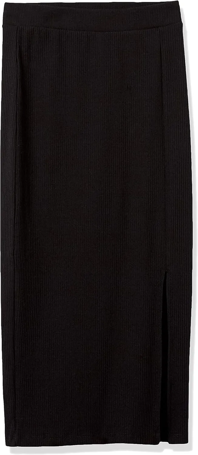The Drop Women's Veronique High-Waist Slit Skirt